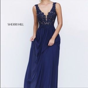 Navy Sherri Hill size 8